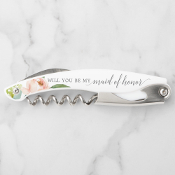 Maid of Honor Proposal Cork Screw - Airy Blush Waiter's Corkscrew