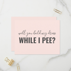 Will You Be My Bridesmaid Modern Funny Invitation