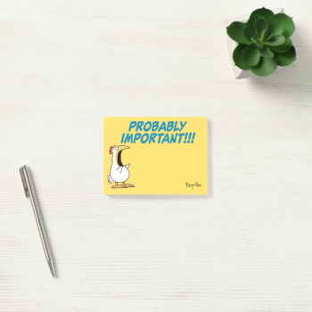 PROBABLY IMPORTANT Panic Chicken by Sandra Boynton Post-it Notes