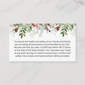 Evergreen Christmas Custom notes Enclosure Card