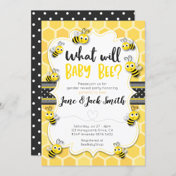 What Will Baby Bee | Gender Reveal | Baby Shower Invitation