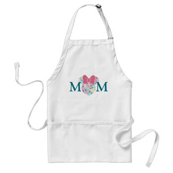 Minnie Mouse Floral Icon - Happy Mother's Day Adult Apron